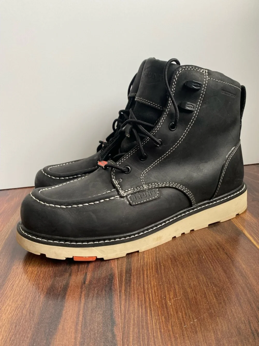 Brunt Boots Marin Soft Toe Waterproof Black Work Boots Men’s 11.5